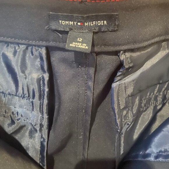 Tommy Hilfiger Womens Zipper Front Navy Skirt With Zipper Pockets Size 12 - Picture 3 of 6